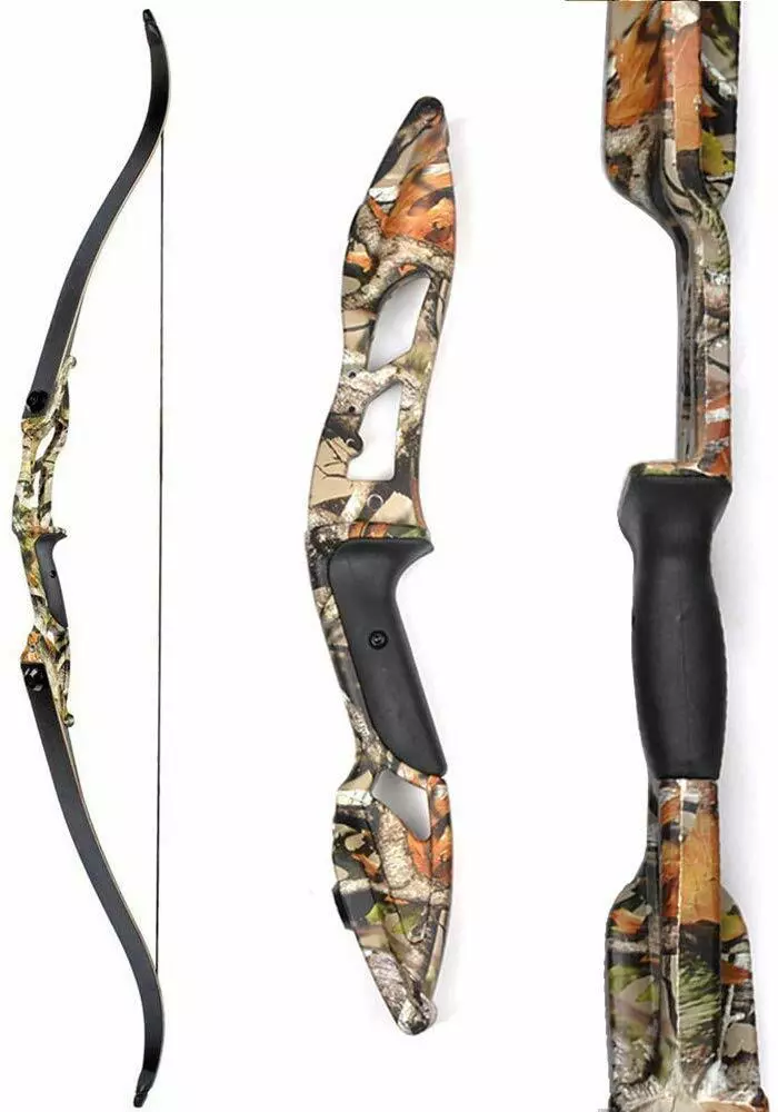JUNXING ARCHERY F179 Camo Recurve Bow Set 50lbs (Complete Archery Kit)